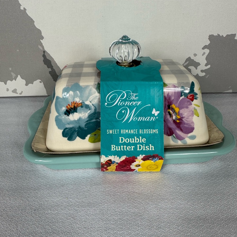 NWT Pioneer Woman Sweet Romance Butter Dish